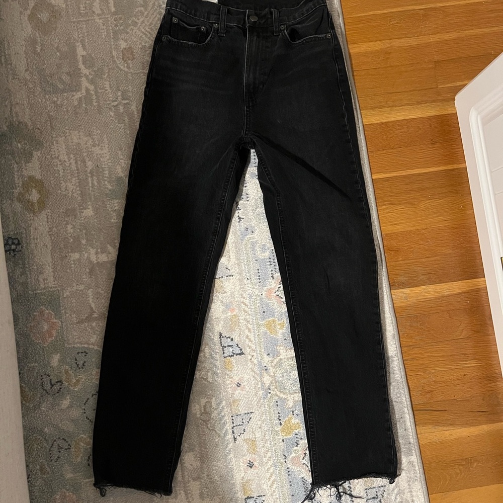 GAP Black Straight Leg Jeans